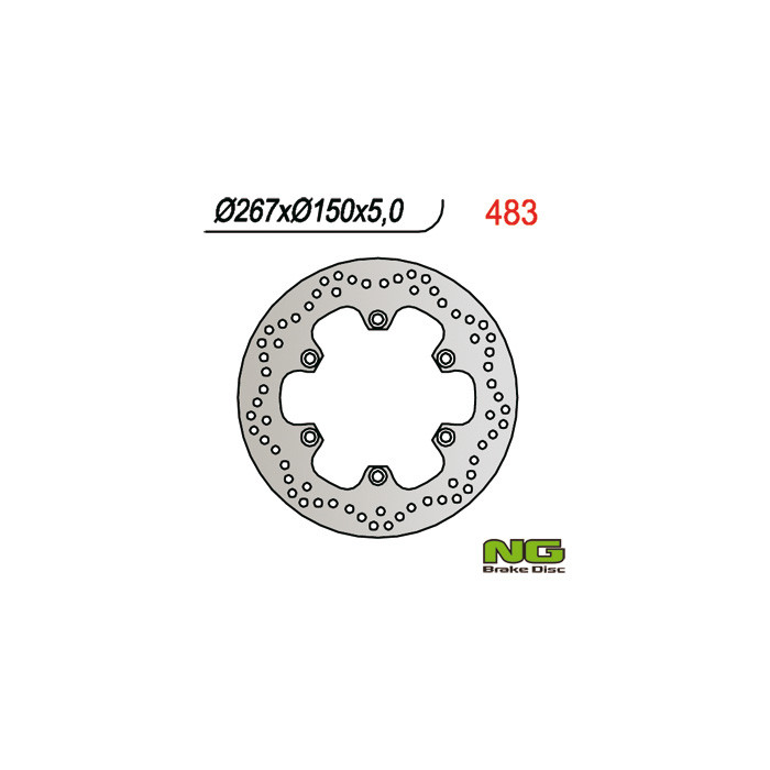 NG brake disc front / rear YAMAHA XJ / XV / FZS / XJR / MT01 (267x132x5 / 4)