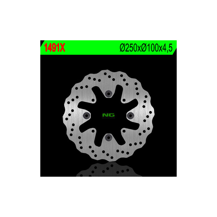 NG brake disc rear KAWASAKI 650 VULCAN '15 (250X100X4,5) (4X10,5mm) (220x112x4) WAVE