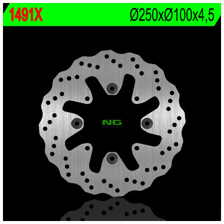 NG brake disc rear KAWASAKI 650 VULCAN '15 (250X100X4,5) (4X10,5mm) (220x112x4) WAVE