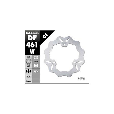 GALFER stabdžių diskas galas YAMAHA MT-03 '16-, YZF R3 / R25 '15- (220mm) WAVE