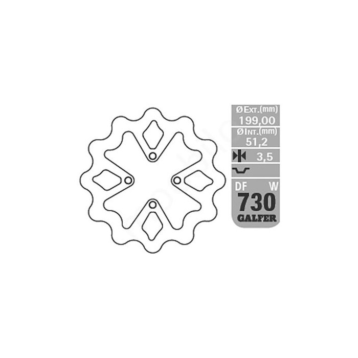 GALFER brake disc YAMAHA YFZ 450 '03-05