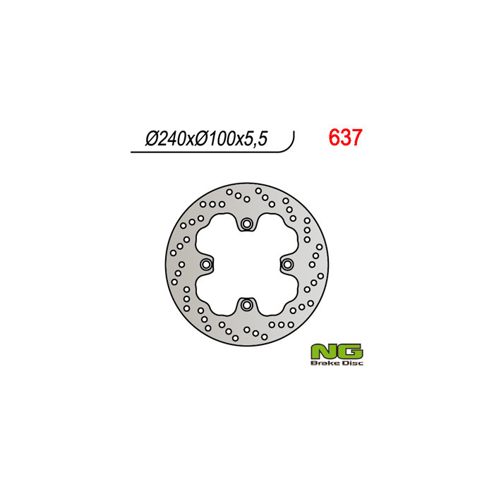 NG brake disc rear KAWASAKI ZZR 600 93-03, ZR7 98-03, ZR 550 (240x100x5.5)