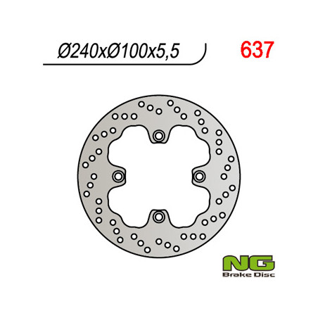 NG brake disc rear KAWASAKI ZZR 600 93-03, ZR7 98-03, ZR 550 (240x100x5.5)