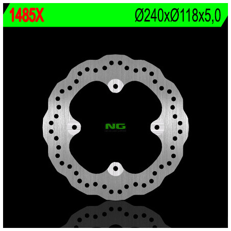 NG stabdžių diskas galas HONDA CBF 500 R / X '13-'21, CBR 500R '13-'21, CB 650F '14-'18, CB650R 19-20 (240X118X5) (4X10,5mm) WAV