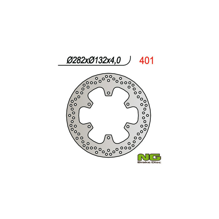 NG brake disc front YAMAHA TZR 50, T-MAX 500, TZR 50`00-05, XP 500 T-MAX`01-03 (282X132X4)