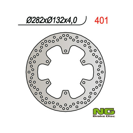 NG brake disc front YAMAHA TZR 50, T-MAX 500, TZR 50`00-05, XP 500 T-MAX`01-03 (282X132X4)