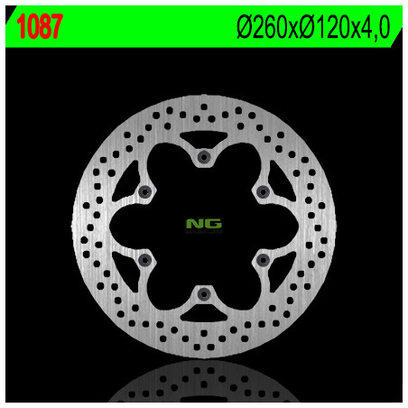 NG brake disc front BETA 125 / 200 ALP (12) 125 / 200 URBAN '12-'15, rear MALAGUTI SPIDER MAX GT / RS '05-'08 (260X120X4