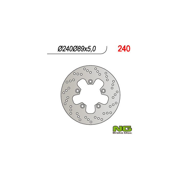 NG brake disc rear SUZUKI GSF / GSR / SV / RF (240x89x5) (5x10.5mm)