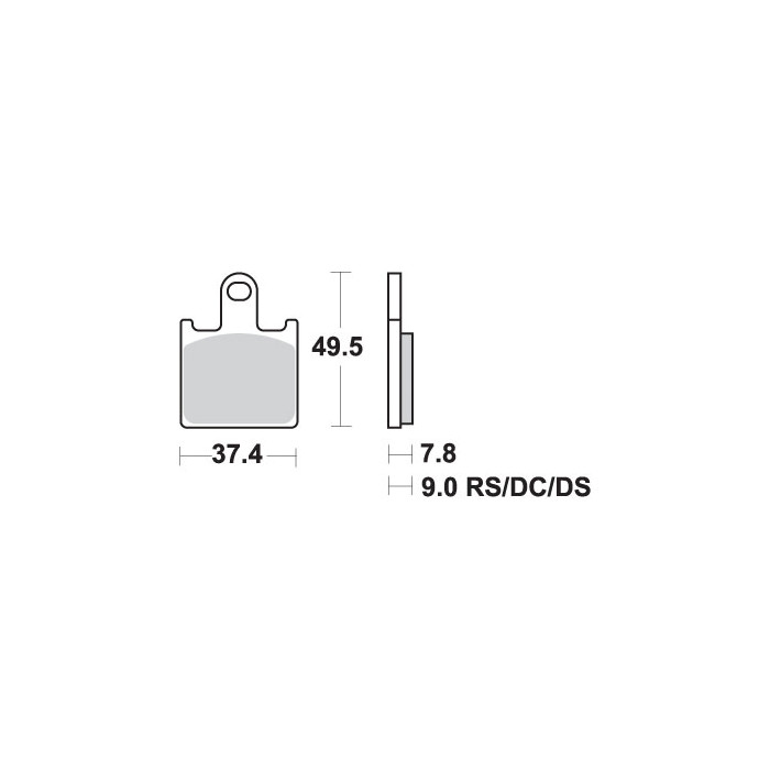 SBS brake pads KH417 RACING DUAL CARBON color black