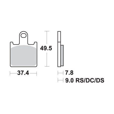 SBS brake pads KH417 RACING DUAL CARBON color black