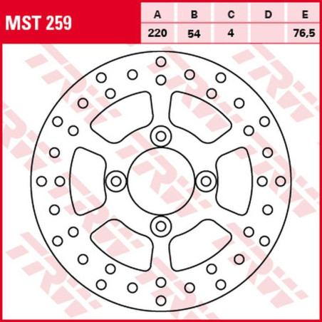 TRW LUCAS ZF brake disc front MBK YP 125 / 150 SKYLINER '98-'10, XN 125 '00-'05, YAMAHA YP 125 MAJESTY '98-'09, YP 150 /