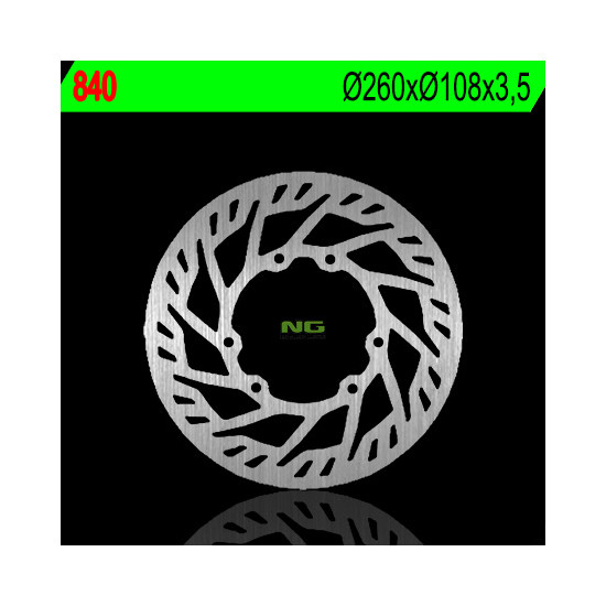 NG brake disc front DERBI 50 / 125, SHERCO 50 / 125 / 290 (260X108X3,5) (6X6,5mm)