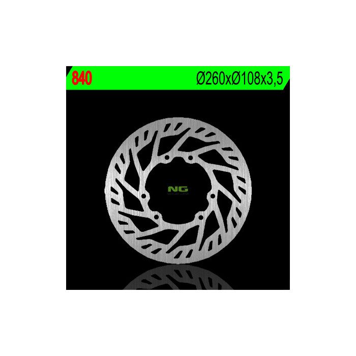 NG brake disc front DERBI 50 / 125, SHERCO 50 / 125 / 290 (260X108X3,5) (6X6,5mm)
