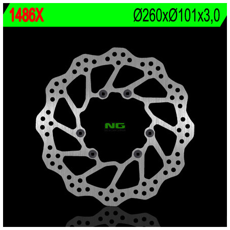 NG stabdžių diskas priekis HONDA CRF 250 / 450R '15-'20 (260X101X3) (6X6,5mm) WAVE