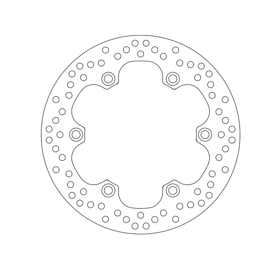 SBS brake disc rear HONDA XL 1000V 03-11, CBR 1100XX 97-04, X11 00-03, VFR 750F 86-89 (256X144X5 mm) (6X10.5 mm)