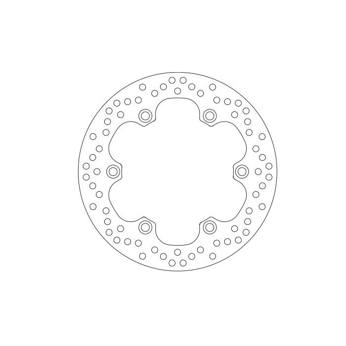 SBS brake disc rear HONDA XL 1000V 03-11, CBR 1100XX 97-04, X11 00-03, VFR 750F 86-89 (256X144X5 mm) (6X10.5 mm)