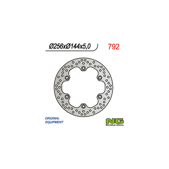 NG brake disc rear HONDA XL 1000V 03-11, CBR 1100XX 97-04, X11 00-03, VFR 750F 86-89 (256X144X5 mm) (6X10.5 mm)