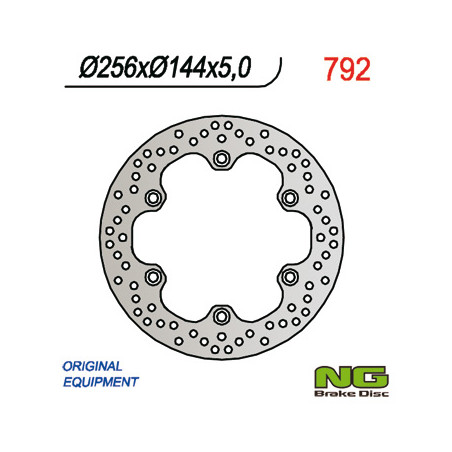 NG stabdžių diskas galas HONDA XL 1000V 03-11, CBR 1100XX 97-04, X11 00-03, VFR 750F 86-89 (256X144X5 mm) (6X10,5 mm)