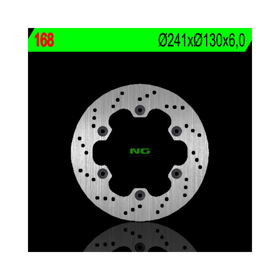 NG brake disc rear KAWASAKI GPX 600R '88-'96 (241X130X6) (4X10,5mm)