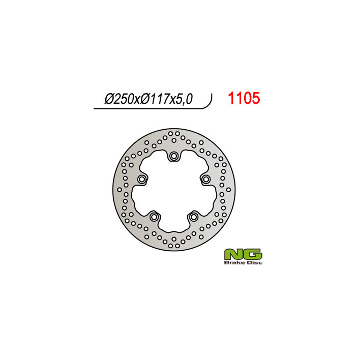 NG brake disc rear SUZUKI AN 650 BURGMAN '04-'11 (250X117X5)