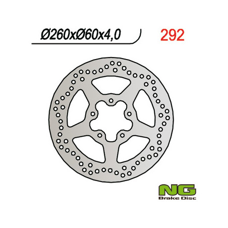 NG brake disc front APRILIA 50 / 125 / 200 / 250 / 400 / 500 SCARABEO (260x60x4)