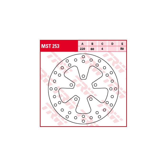 TRW LUCAS brake disc front / rear APRILIA SCARABEO 250 07-10, LEONARDO 250 99-04, SPORT CUBE 300 08-13