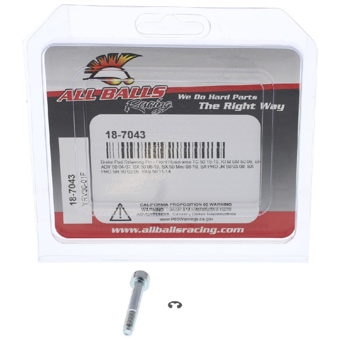 ALL BALLS brake pad retainer front HUSQVARNA TC 50 18-19, SX 50 06-19, SX 50 MINI 08-19, SX PRO SR 50 02-05, SXS 5