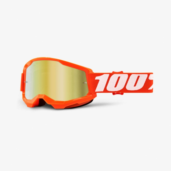 100 PERCENT (2023) STRATA 2 ORANGE - MIRROR GOLD LENS glasses