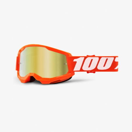 100 PERCENT (2023) STRATA 2 ORANGE - MIRROR GOLD LENS glasses