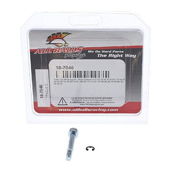 ALL BALLS brake pad retainer rear HUSQVARNA TC 65 18-19, KTM SX 105 04-10, SX 65 09-19, SX 85 03-10, SXS 65 13-14,