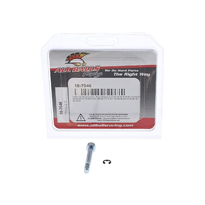 ALL BALLS brake pad retainer rear HUSQVARNA TC 65 18-19, KTM SX 105 04-10, SX 65 09-19, SX 85 03-10, SXS 65 13-14,
