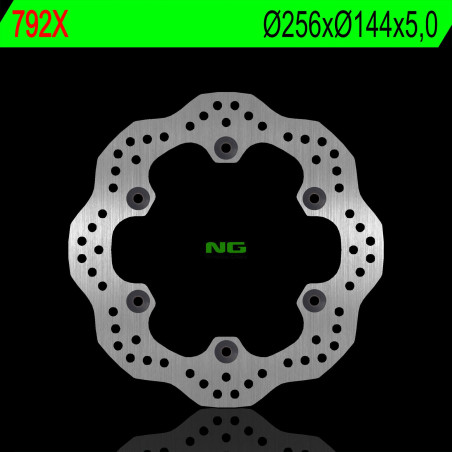 NG stabdžių diskas galas HONDA XL 1000V 03-11, CBR 1100XX 97-04, X11 00-03, VFR 750F 86-89 (256X144X5 mm) (6X10,5 mm) WAVE