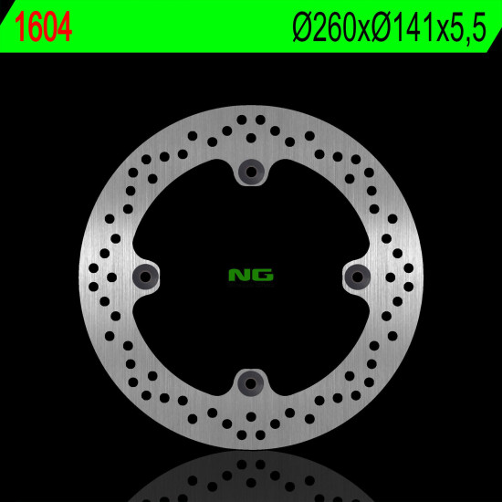 NG brake disc rear SUZUKI DL 1000 V-STORM '02-'21 (260X141X5,5mm) (4X10,5mm)