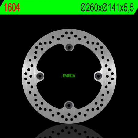 NG brake disc rear SUZUKI DL 1000 V-STORM '02-'21 (260X141X5,5mm) (4X10,5mm)