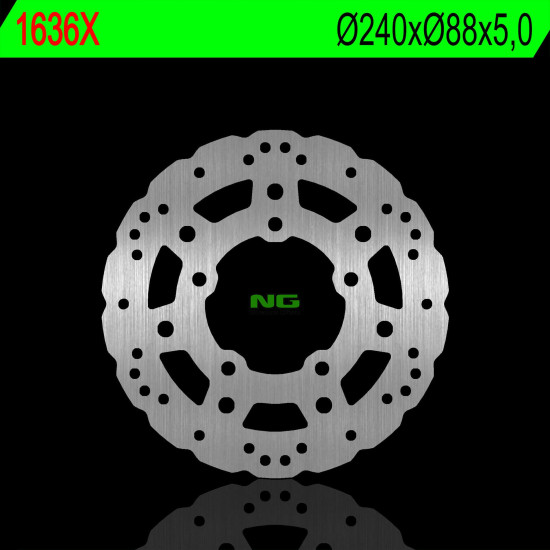 NG brake disc rear KYMCO SUPER DINK / DOWNTOWN 125 / 300 / 350 KAWASAKI URBAN 125 / 300 17-18 (240X88X5,0mm) (5X10,5mm) WA