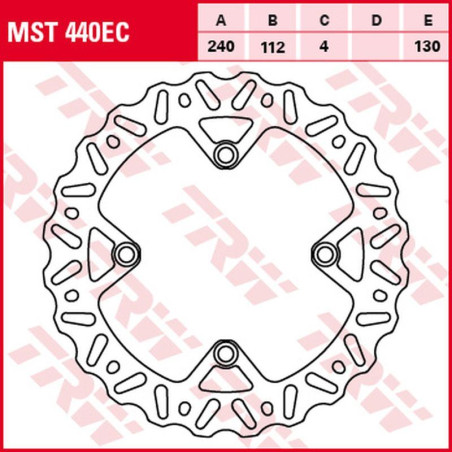 TRW LUCAS ZF brake disc rear HUSQVARNA CR / WR 125, TE / TC / TXC 250, TE 310 / 449 / 511, TXC 511 '11-'13, TE 610 '05-'10