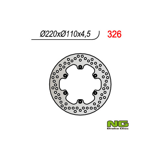 NG brake disc rear APRILIA 125 / 350 / 600 / 650 (220x110x4.5)