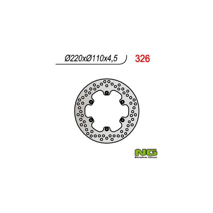 NG brake disc rear APRILIA 125 / 350 / 600 / 650 (220x110x4.5)