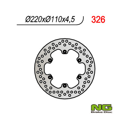 NG brake disc rear APRILIA 125 / 350 / 600 / 650 (220x110x4.5)