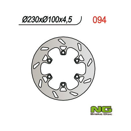 NG stabdžių diskas galas KAWASAKI KLX 250 / 650,KX, KLX 250R '93-'98, KLX 650R '93-'03, KLX 300 '93-'97 (230X100X4,5)