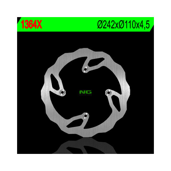 NG brake disc rear TM 125 / 250 / 300 / 450 / 530 '06-'09 (242X110X4,5) (4X7mm) WAVE