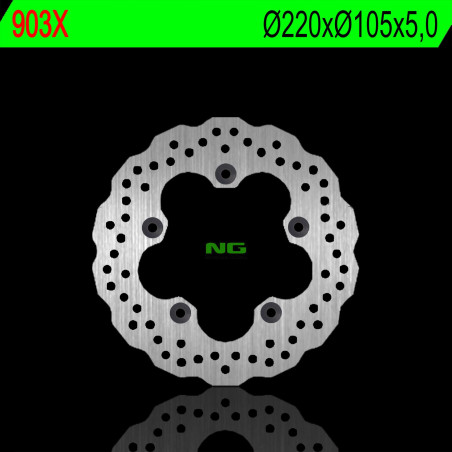NG brake disc rear YAMAHA R6 03-16, R1 04-11, MT 10 16-18 (220X105X5,0mm) (5X10,5mm) WAVE