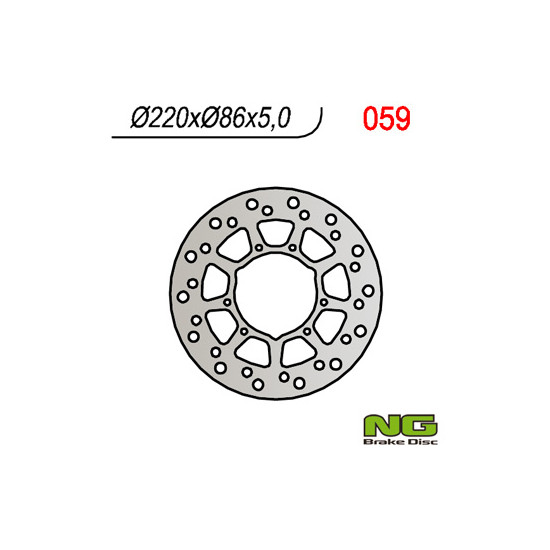 NG brake disc rear YAMAHA XT 600 E '95-'03, XTZ 660 '91-'94 (220X86X4,5)