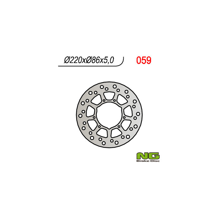 NG brake disc rear YAMAHA XT 600 E '95-'03, XTZ 660 '91-'94 (220X86X4,5)