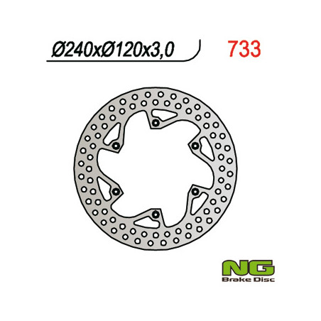 NG brake disc front HUSQVARNA CR / WR 125 / 250 / 360 (87-91), TE 350 (89-91), TC / TE 610 (91) (240X120X3)