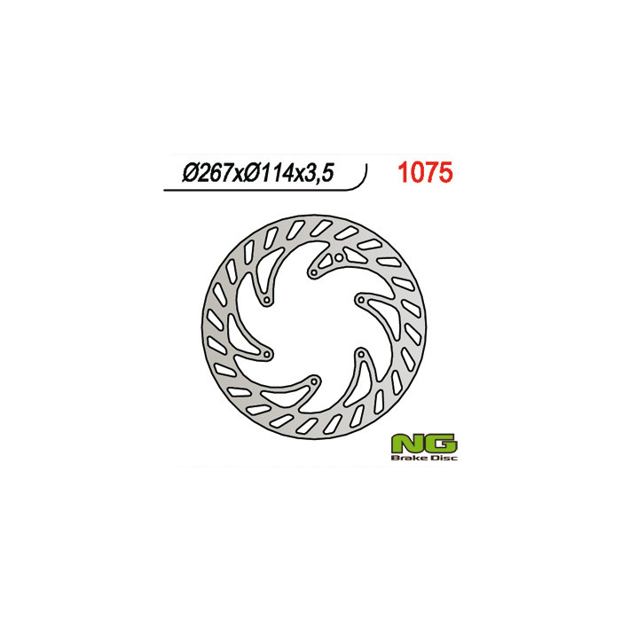 NG brake disc front CPI 50 SUPERMOTO '05-'08 (diameter 267mm) (267X-X3,5)(6X6,5mm)