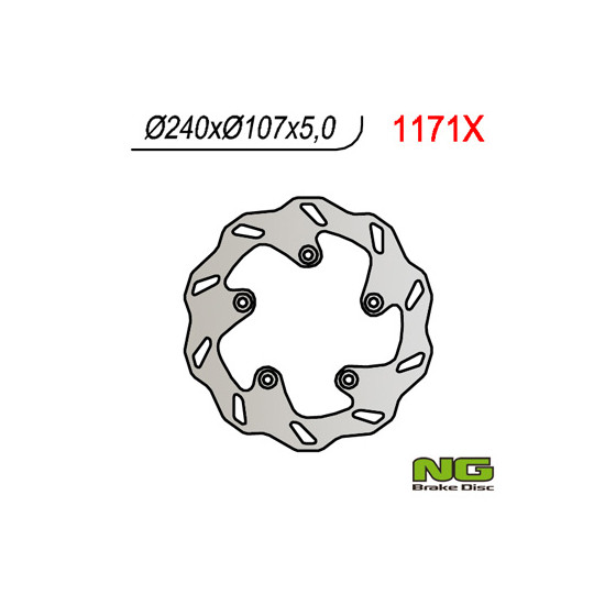 NG brake disc rear KTM 950 / 990 SUPERMOTO, SUPERDUKE, DUKE 690 (240x107.5x5) WAVE