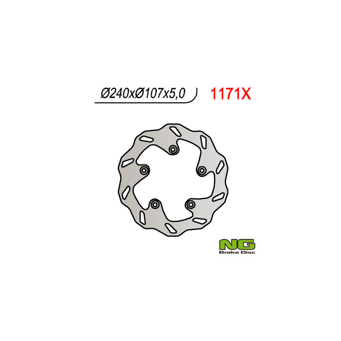 NG brake disc rear KTM 950 / 990 SUPERMOTO, SUPERDUKE, DUKE 690 (240x107.5x5) WAVE
