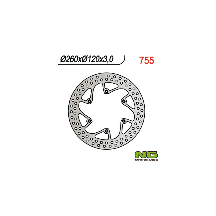 NG brake disc front HUSQVARNA CR / WR / TE / TC 92-99 (260x120x3)
