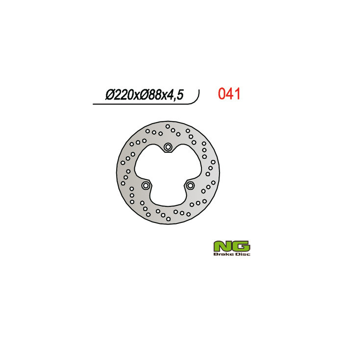 NG brake disc rear HONDA CBR 500 / 600F '87-90, VFR 400 '86-88, NSR 400 '85-91, '06-07, CBR 400RR '87-90, (220x88x4,5mm) (